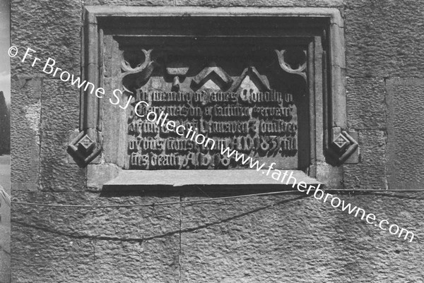 ADARE MANOR  CONNOLLY INSCRIPTION